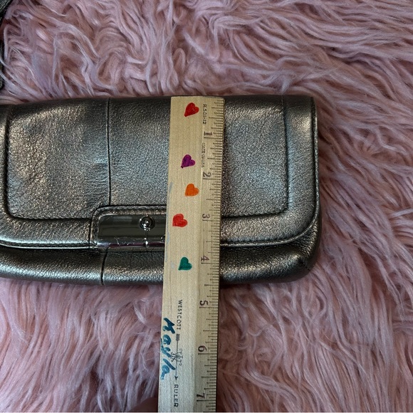 Coach metallic gold wristlet/clutch - Picture 3 of 6